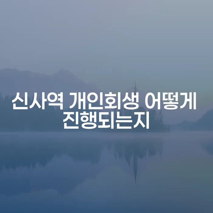 신사역 개인회생 어떻게 진행되는지