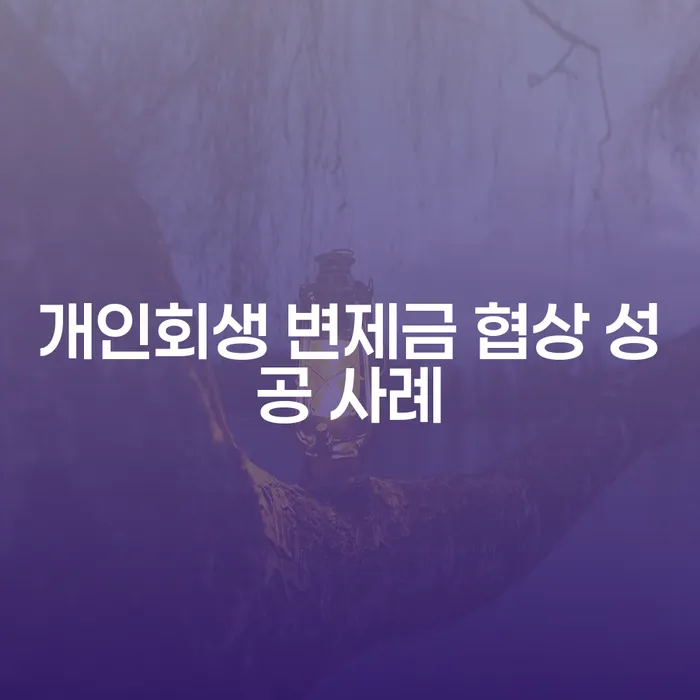 개인회생 변제금 협상을 성공적으로 이끌 수 있는 방법은 무엇일까요?
